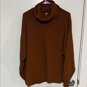 Free People Warm Brown Turtleneck Sweater